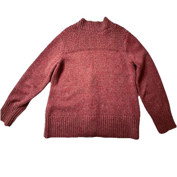 Eddie Bauer Chunky Knit Cardigan Woman's Size Medium Wool Blend Classic Modern - Picture 4 of 10